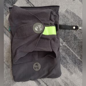 Trtl gray neck support travel pillow adult with carry bag
